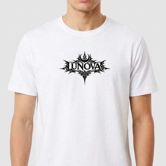 "LUNOVA- Genesis Tee - Signature Logo" Camiseta Premium Unissex