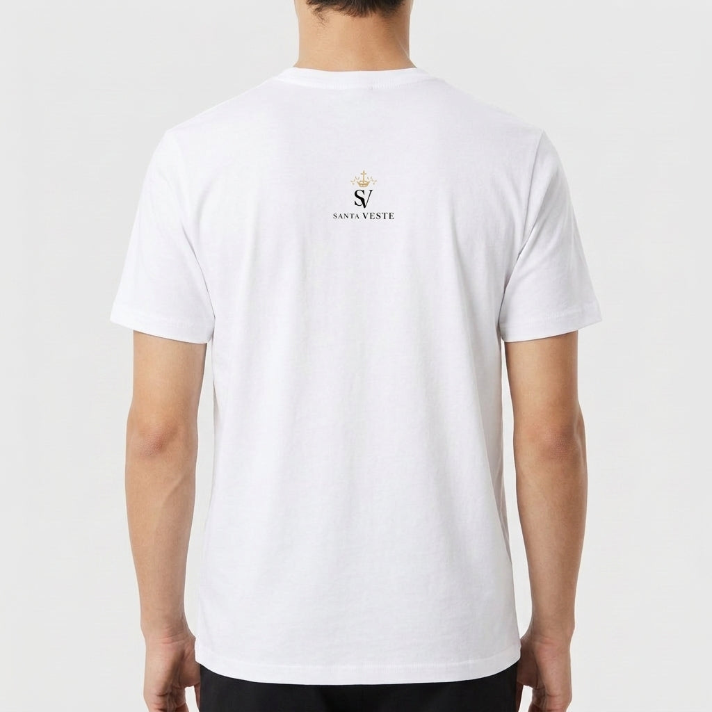 "Católica apostólica romana e filha de Maria" Camiseta Premium Unissex