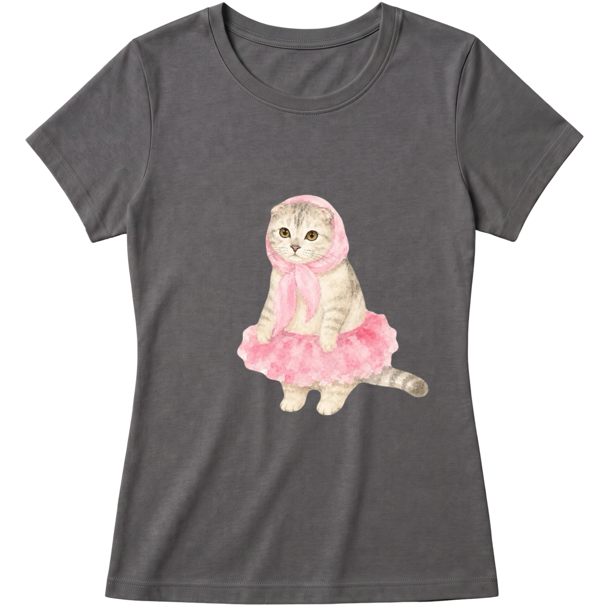 "Baby Look Pinky Kitty" Blusa Baby Look