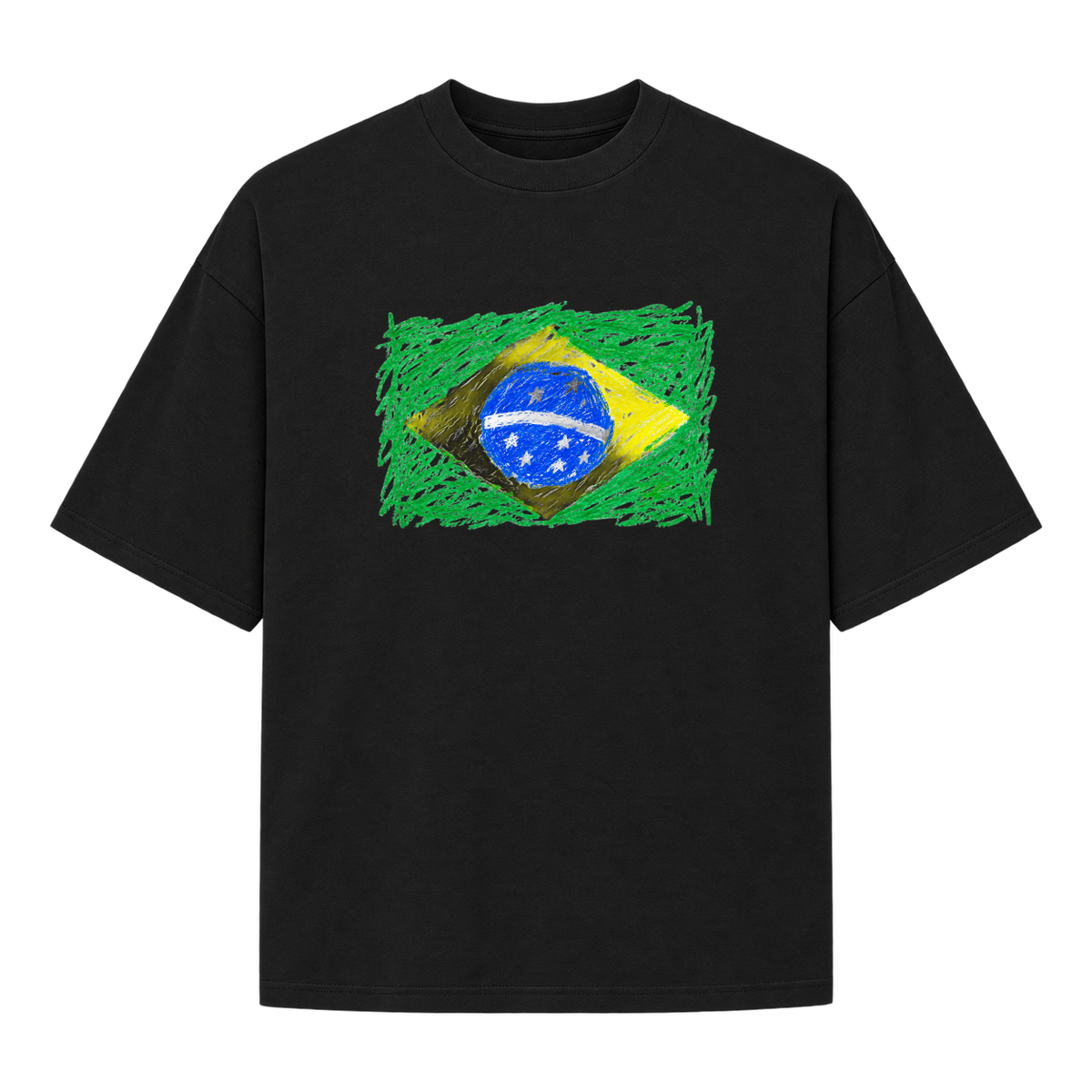 "Brazil" Camiseta Oversized Suedine 220g