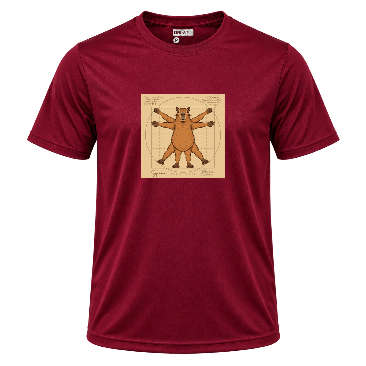 "Capivara Vitruviana DTF" Camiseta Dryfit Masculina Basic