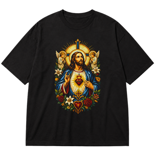 "Jesus Cristo" Oversized Premium 96% algodão 4% Elastano