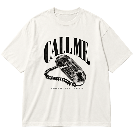 "DROP 001 ▪ CALL ME | OFF WHITE" Oversized Premium 96% algodão 4% Elastano