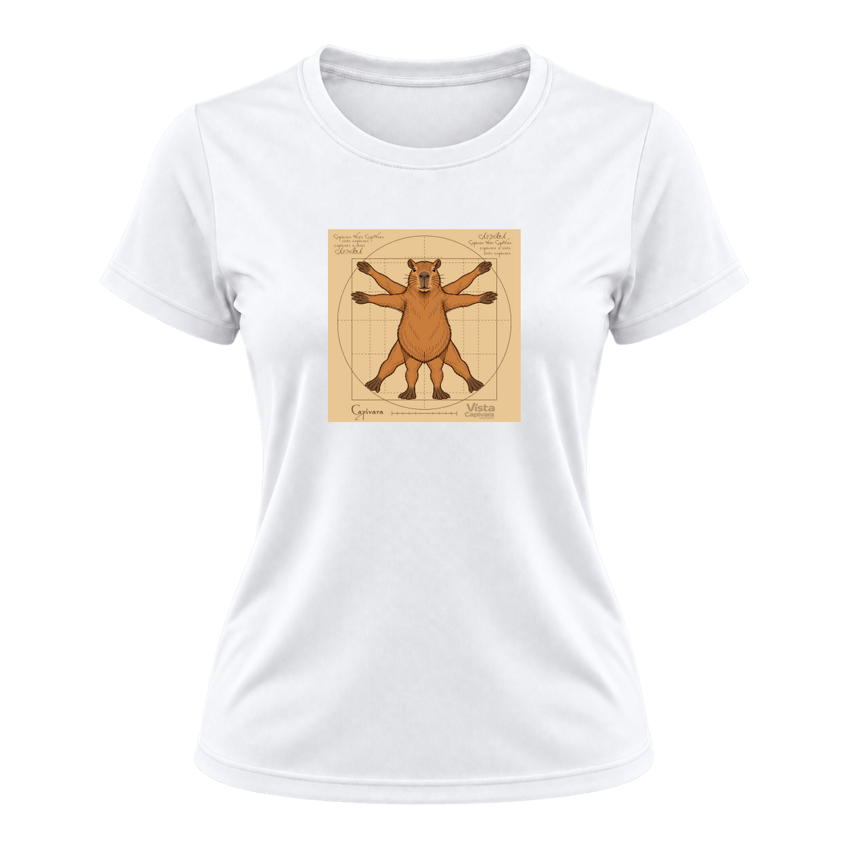 "Capivara Vitruviana DTF" Camiseta Dryfit Feminina Basic