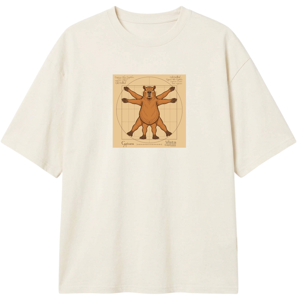 "Capivara Vitruviana DTF" Camiseta Oversized Classic
