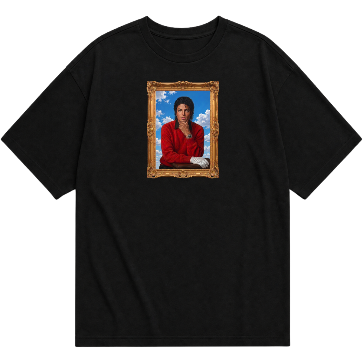 "T-SHIRT "REST IN PEACE" BLACK / OFF-WHITE" Oversized Básica 30.1