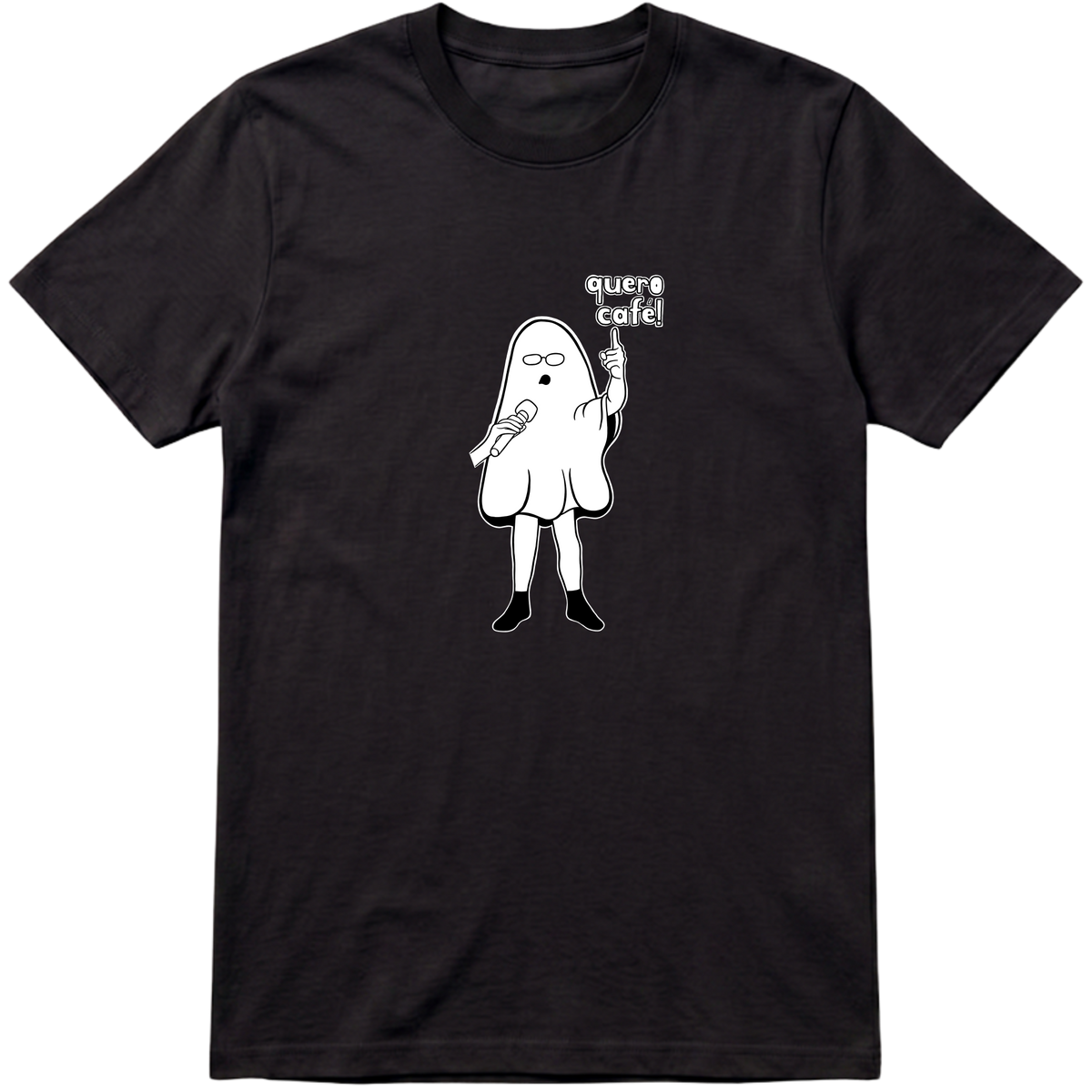 "Quero café!" Camiseta Premium Unissex Bunker Studios