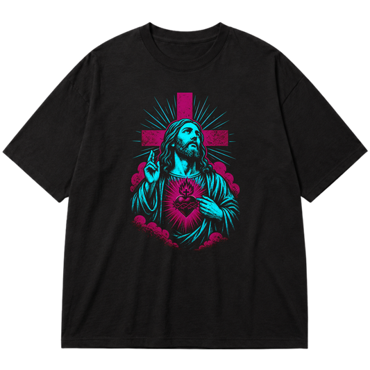 "Jesus Cristo" Oversized Premium 96% algodão 4% Elastano
