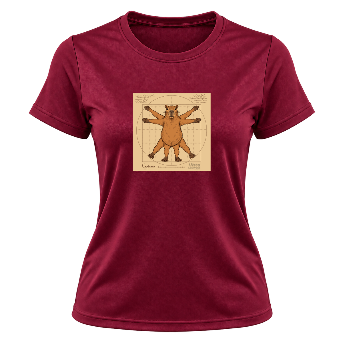 "Capivara Vitruviana DTF" Camiseta Dryfit Feminina Basic