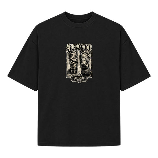 "Estampa/ABENÇOADO" Camiseta Oversized Suedine 220g