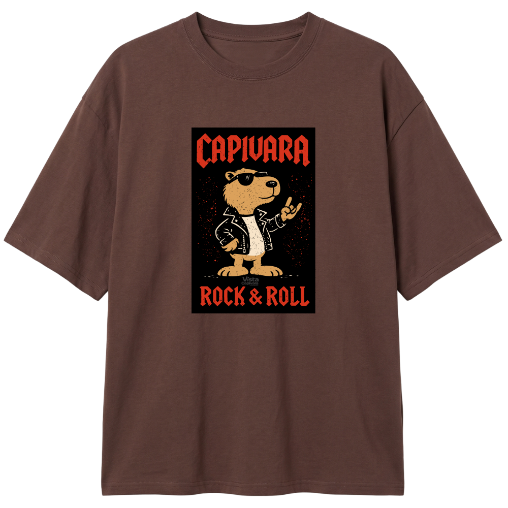 "Capivara Rock & Roll DTF" Camiseta Oversized Classic