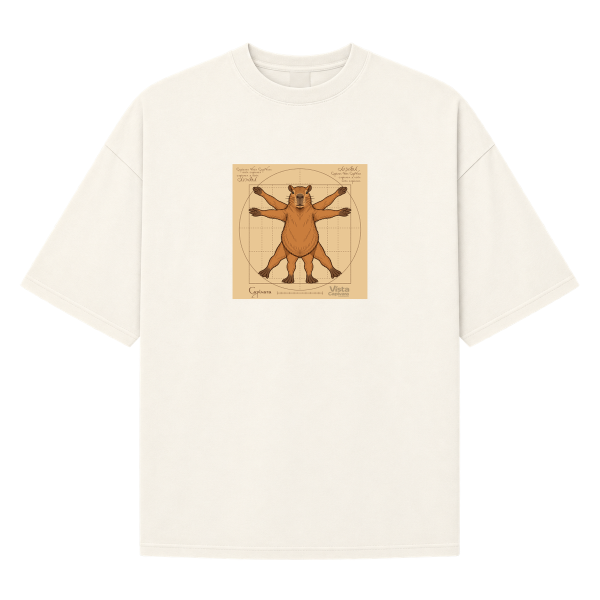 "Capivara Vitruviana DTF" Camiseta Oversized Suedine 220g