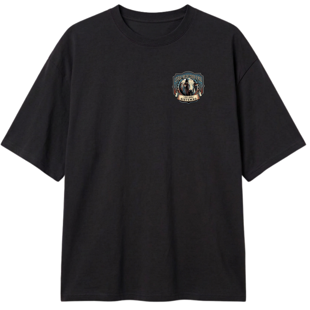 "Estampa/LIVRAI-ME" Camiseta Oversized Classic