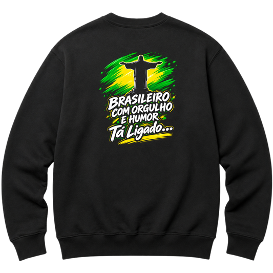 "Moletom Crew Orgulho Brasileiro" Blusão Moletom