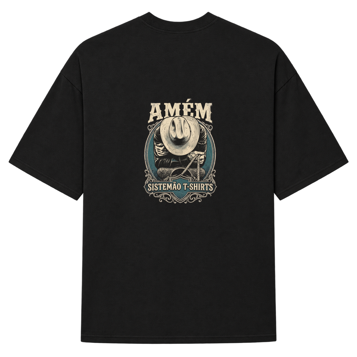"Estampa/AMÉM" Camiseta Oversized Suedine 220g