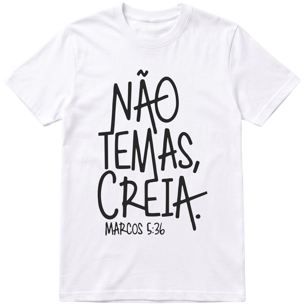 "NAO TEMAS  CREIA" Camiseta Premium Unissex Bunker Studios
