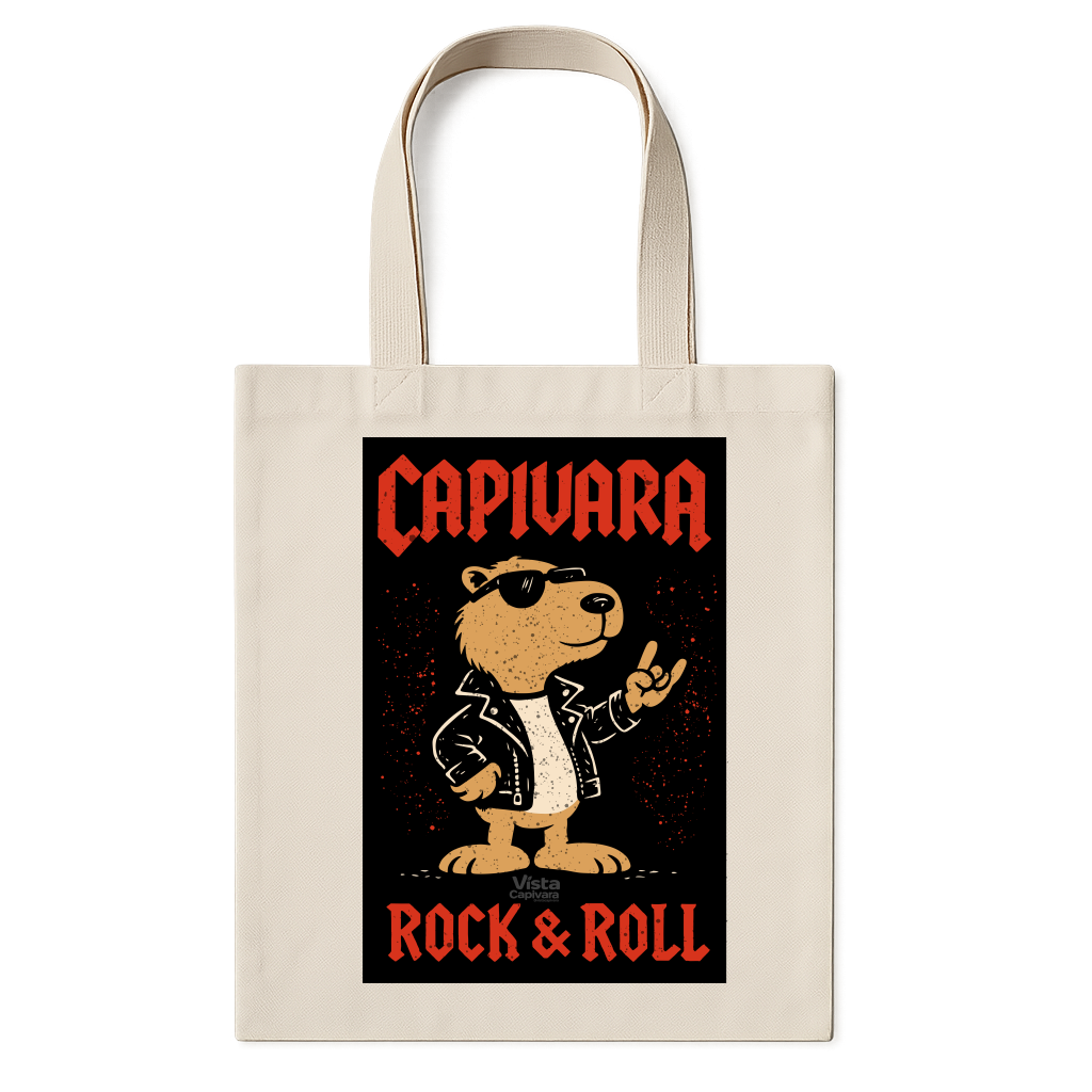 "Capivara Rock & Roll  DTG" Ecobag