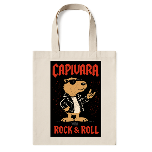 "Capivara Rock & Roll  DTG" Ecobag