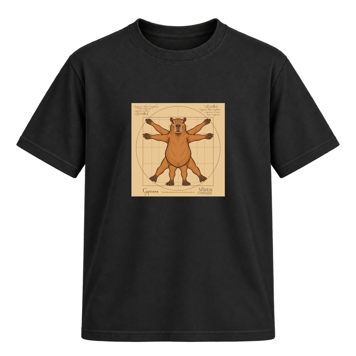 "Capivara Vitruviana DTF" Camiseta Regular Suedine