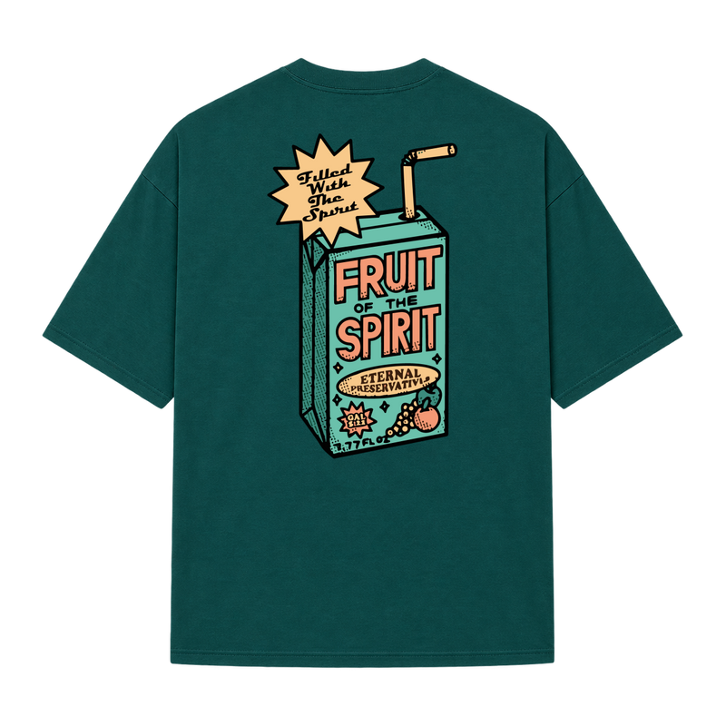 "Camiseta Oversized Suedine "Fruit of Spirit"" Camiseta Oversized Suedine 220g