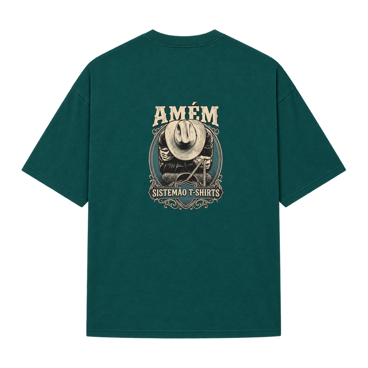 "Estampa/AMÉM" Camiseta Oversized Suedine 220g