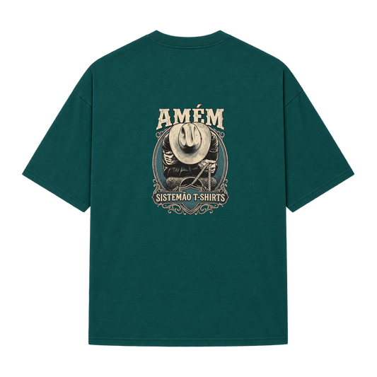 "Estampa/AMÉM" Camiseta Oversized Suedine 220g