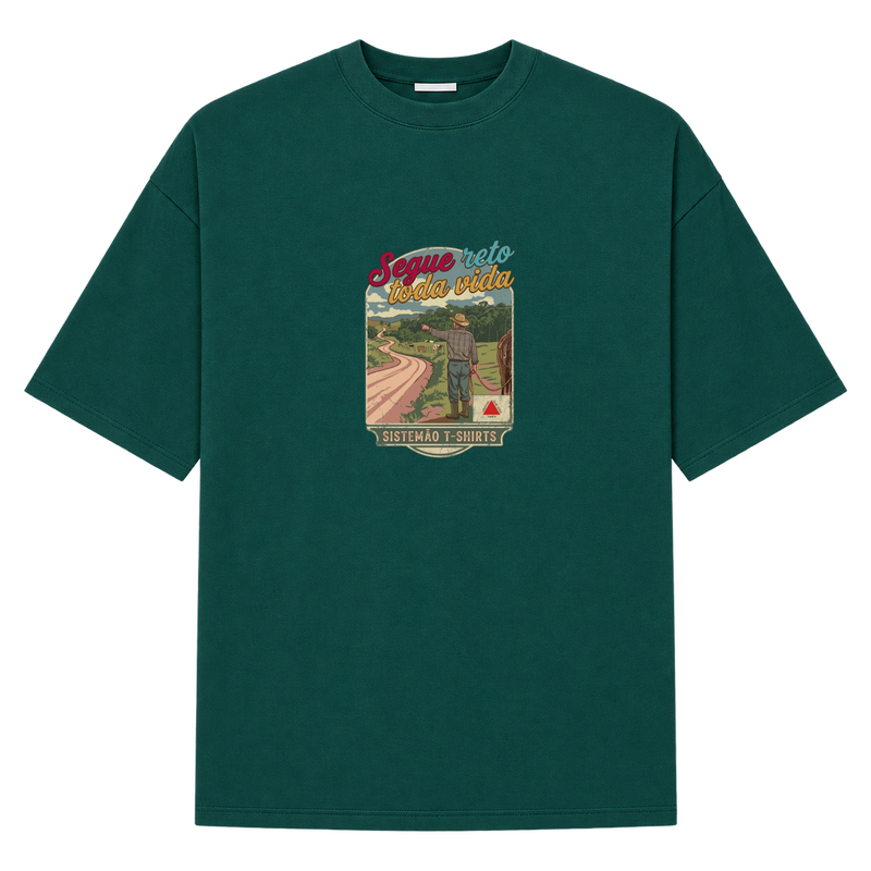 "Estampa/SEGUE RETO" Camiseta Oversized Suedine 220g