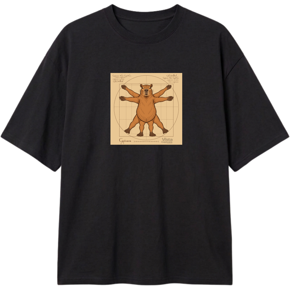 "Capivara Vitruviana DTF" Camiseta Oversized Classic