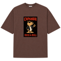 "Capivara Rock & Roll DTF" Camiseta Oversized Suedine 220g