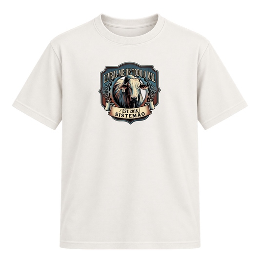 "Estampa/LIVRAI-ME" Camiseta Regular Suedine