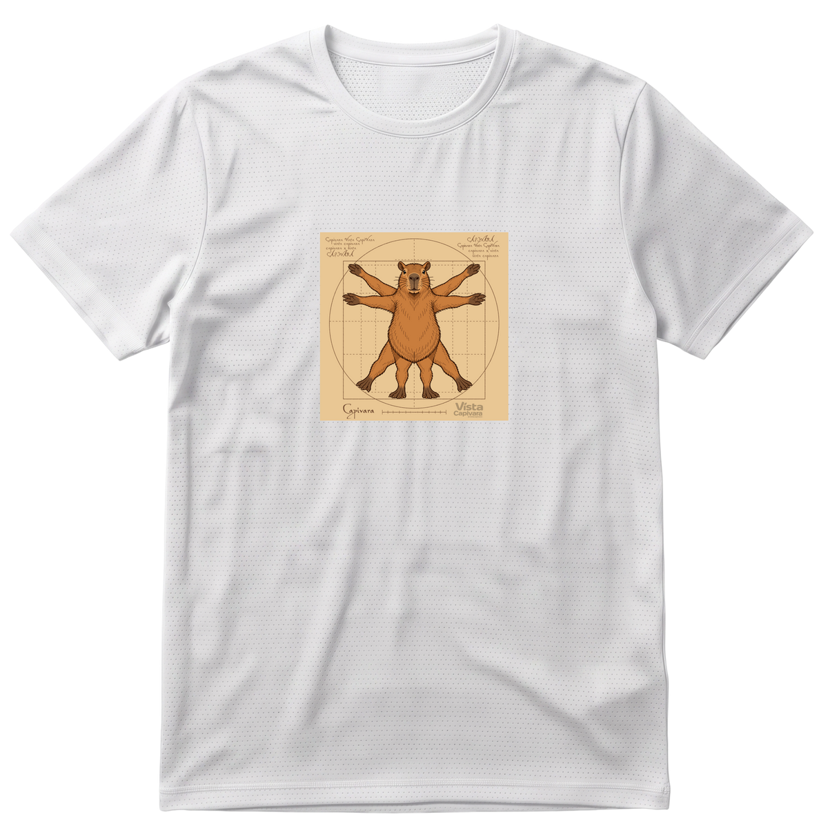 "Capivara Vitruviana DTF" Camiseta Regular Poliamida UV