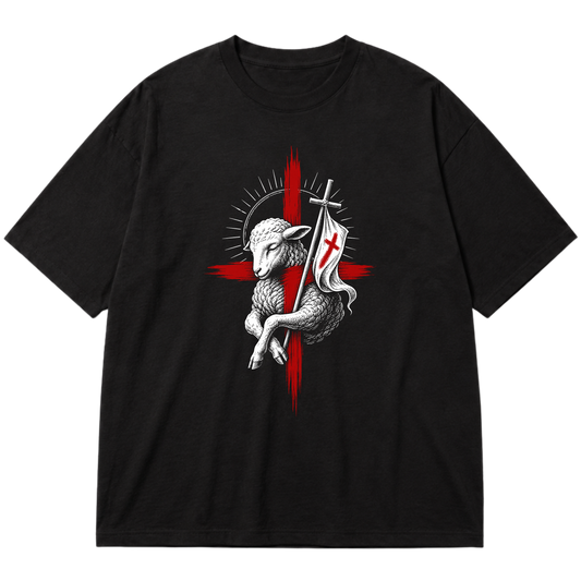"Cordeiro de Deus" Oversized Premium 96% algodão 4% Elastano