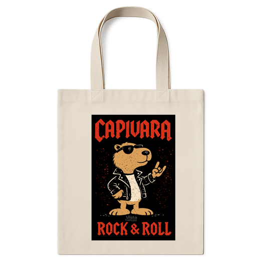 "Capivara Rock & Roll DTF" Ecobag