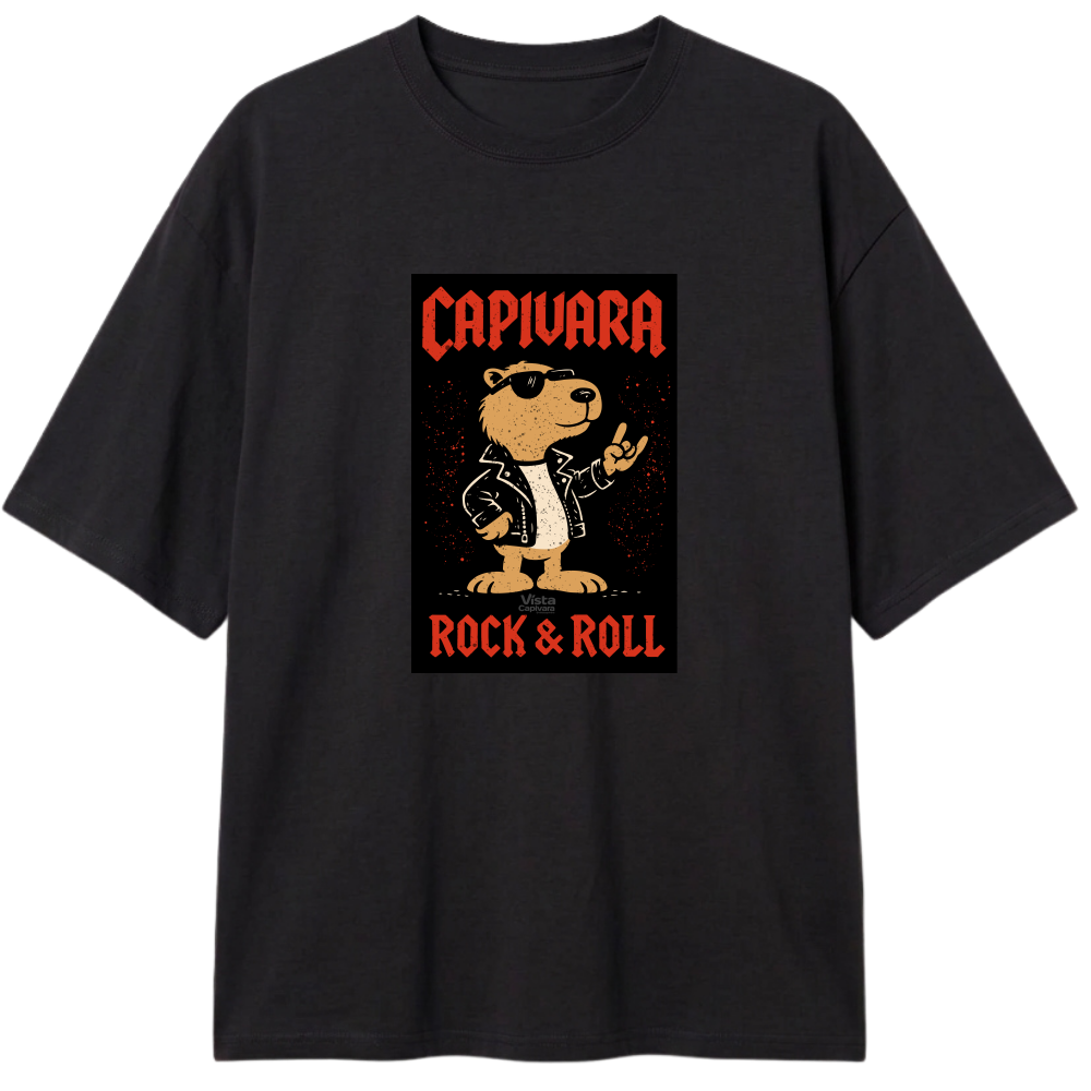 "Capivara Rock & Roll DTF" Camiseta Oversized Classic