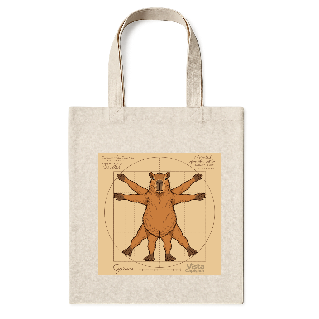 "Capivara Vitruviana DTF" Ecobag