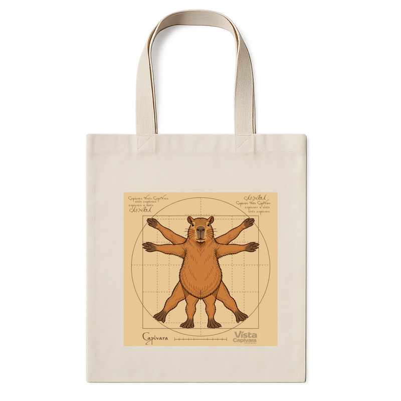 "Capivara Vitruviana DTF" Ecobag