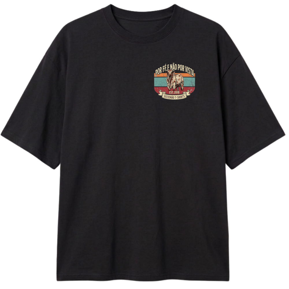 "Estampa/POR FÉ" Camiseta Oversized Classic