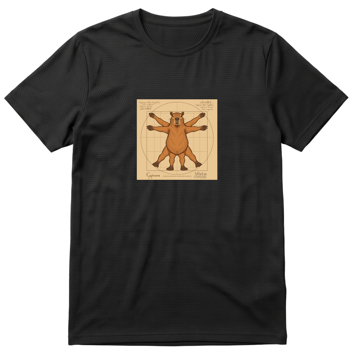 "Capivara Vitruviana DTF" Camiseta Regular Poliamida UV