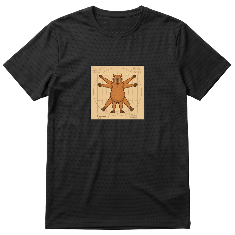 "Capivara Vitruviana DTF" Camiseta Regular Poliamida UV