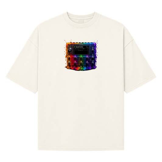 "QUADCORTEX COLORS OFF" Camiseta Oversized Suedine 220g