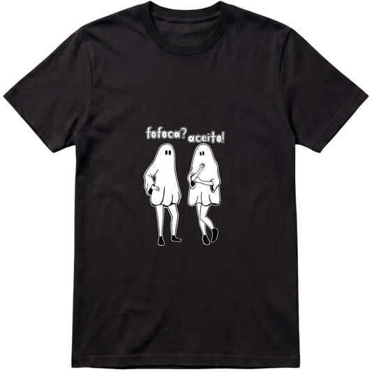"Fofoca? Aceito!" Camiseta Premium Unissex Bunker Studios