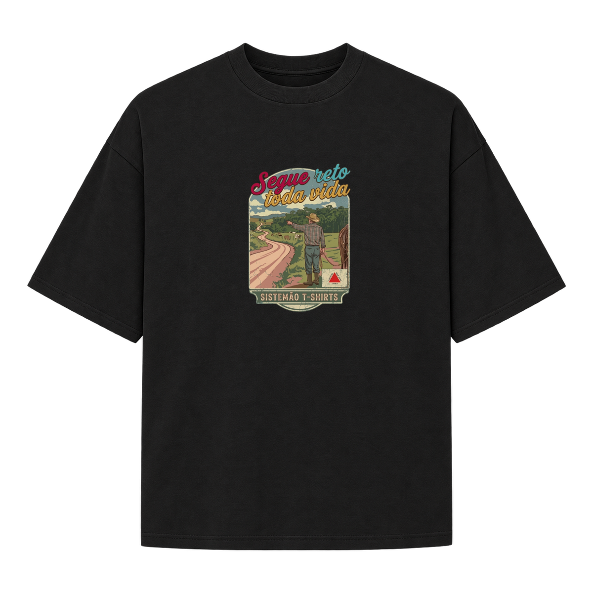 "Estampa/SEGUE RETO" Camiseta Oversized Suedine 220g
