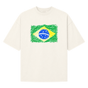 "Brazil" Camiseta Oversized Suedine 220g