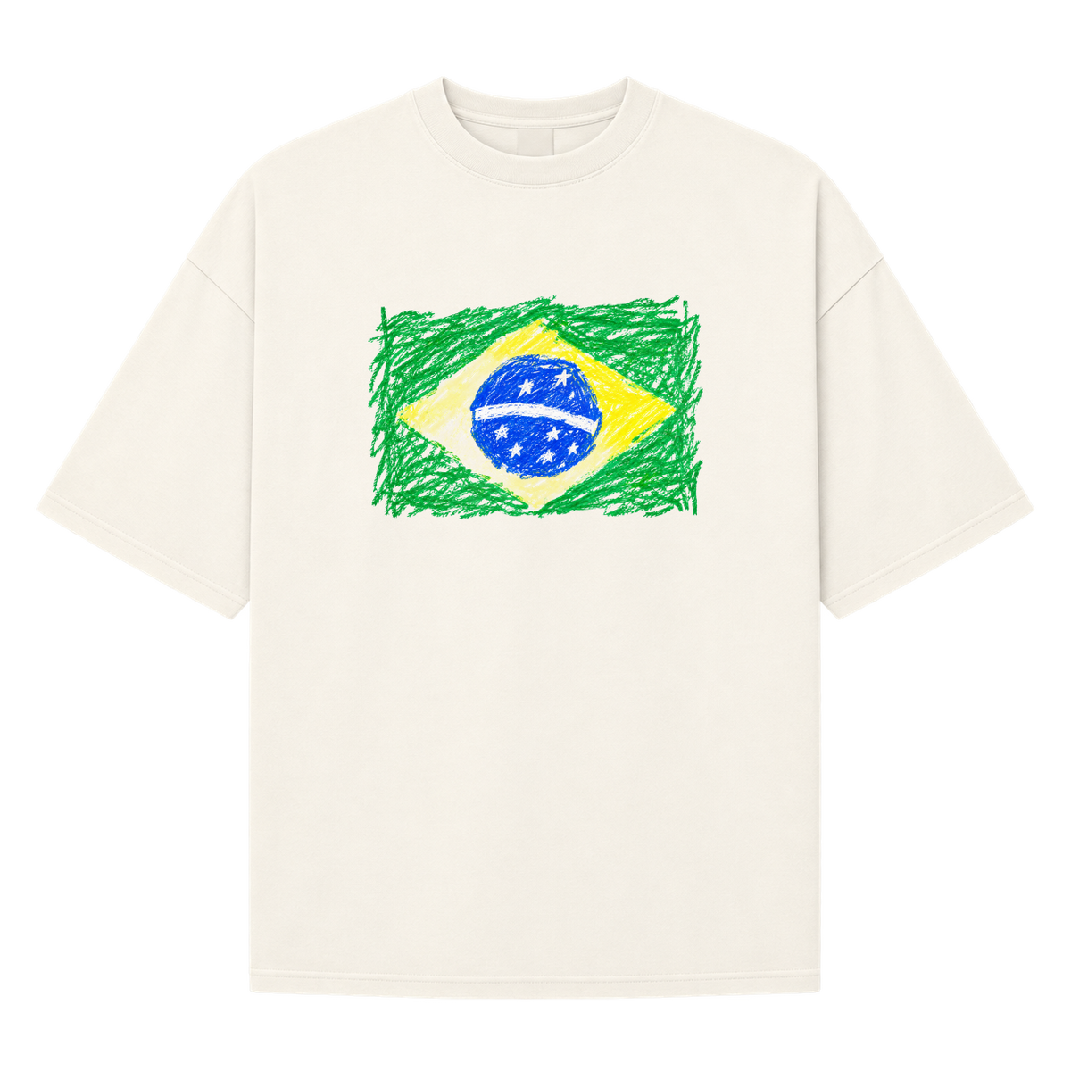 "Brazil" Camiseta Oversized Suedine 220g