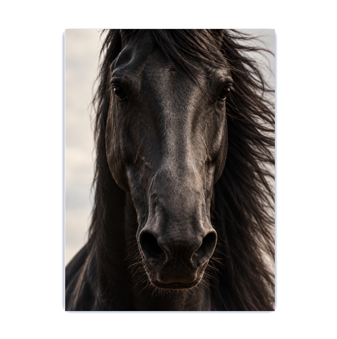"Corcel Negro face" Placa decorativa