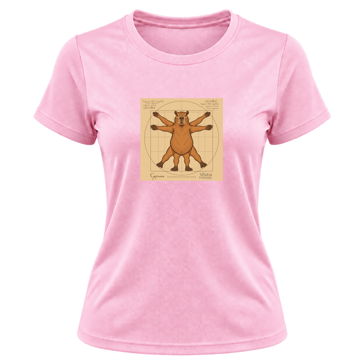 "Capivara Vitruviana DTF" Camiseta Dryfit Feminina Basic