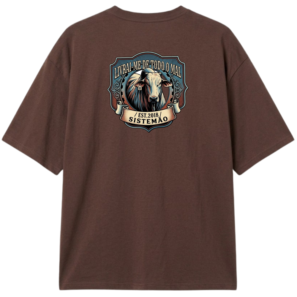 "Estampa/LIVRAI-ME" Camiseta Oversized Classic
