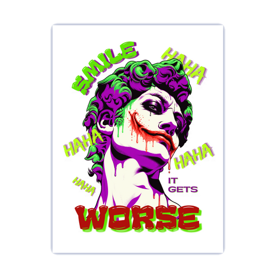 "Poster SMILE IT GETS WORSE - Coringa" Poster