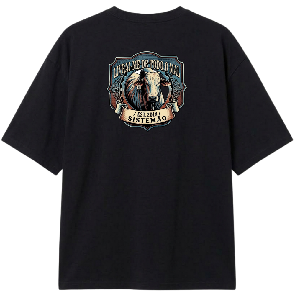 "Estampa/LIVRAI-ME" Camiseta Oversized Classic