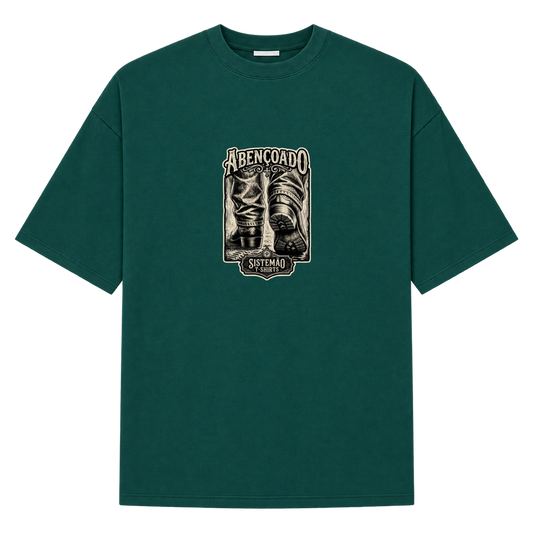 "Estampa/ABENÇOADO" Camiseta Oversized Suedine 220g